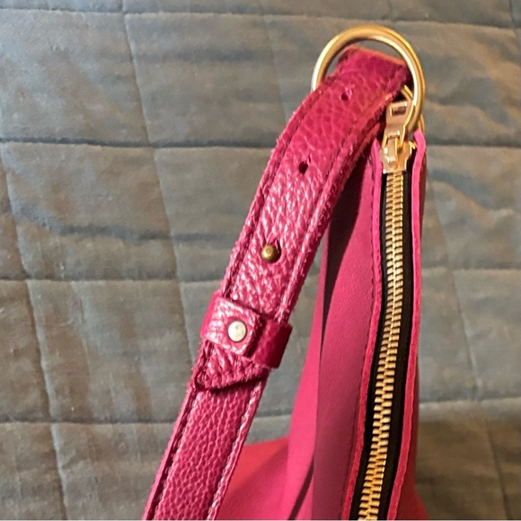 Portland Leather Goods Large Slouchy Shoulder Bag Orchid Pink - Picture 9 of 12